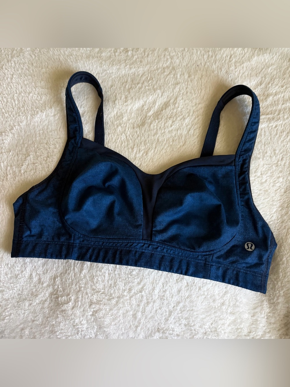 lululemon athletica Blue Support Sports Bra Sz 36C
